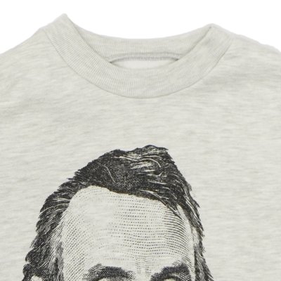画像2: Sloppy Supply(スラッピーサプライ)NEO Vintage Sweat Shirt(ネオヴィンテージスウェットシャツ)"DEAD PRESIDENT" / Grey(グレー)