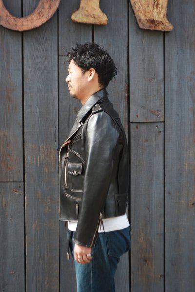 画像17: 【PointUp10%11/10迄】Y'2 LEATHER(ワイツーレザー)Vintage Horse D-Pocket Double Riders(ヴィンテージホース Dポケットダブルライダース)/ Black(ブラック)