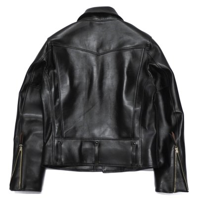 画像2: 【PointUp10%11/10迄】Y'2 LEATHER（ワイツーレザー）Vintage Horse D-Pocket Double Riders（ヴィンテージホース Dポケットダブルライダース）/ Black（ブラック）