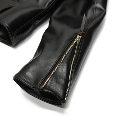 画像10: 【PointUp10%11/10迄】Y'2 LEATHER(ワイツーレザー)Vintage Horse D-Pocket Double Riders(ヴィンテージホース Dポケットダブルライダース)/ Black(ブラック)