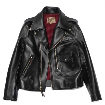 画像1: 【PointUp10%11/10迄】Y'2 LEATHER（ワイツーレザー）Vintage Horse D-Pocket Double Riders（ヴィンテージホース Dポケットダブルライダース）/ Black（ブラック）