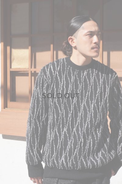 画像10: COOHEM（コーヘン）RANDOM INLAY STRIPE KNIT PULLOVER（ランダムインレイストライプニットプルオーバー）/ Black（ブラック）