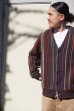画像12: COOHEM(コーヘン)MULTI KUSARI STRIPE KINT CARDIGAN(マルチクサリ ストライプニットカーディガン)/ Brown(ブラウン) (12)