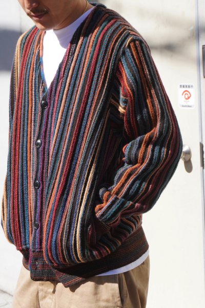 画像13: COOHEM(コーヘン)MULTI KUSARI STRIPE KINT CARDIGAN(マルチクサリ ストライプニットカーディガン)/ Brown(ブラウン)