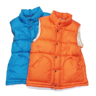画像1: SIERRA DESIGNS（シエラデザイン）ZIP DOWN VEST（ジップダウンベスト）/ Orange（オレンジ）・Turquoise（ターコイズ）