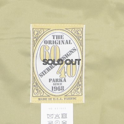 画像8: SIERRA DESIGNS（シエラデザイン）60TH Anniversary  MOUNTAIN PARKA（60周年記念マウンテンパーカー）"Made in Japan" / Green×V.Tan（グリーン×ヴィンテージタン）