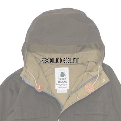 画像5: SIERRA DESIGNS（シエラデザイン）60TH Anniversary  MOUNTAIN PARKA（60周年記念マウンテンパーカー）"Made in Japan" / O,D×Mushroom（オリーブドラブ×マッシュルーム）