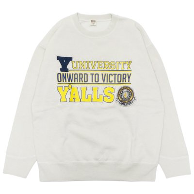 画像1: BARNS OUTFITTERS (バーンズアウトフィッターズ）Athletic Crewneck Print Sweatshirt（アスレチッククルーネックプリントスウェットシャツ）"Pigement Dye'" / Ivory（アイボリー）