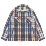 Good On（グッドオン）Flannel Check Sweat Shirt Jacket（フランネルチェックスウェットシャツジャケット）"9oz Nep Flannel" / Cream（クリーム）