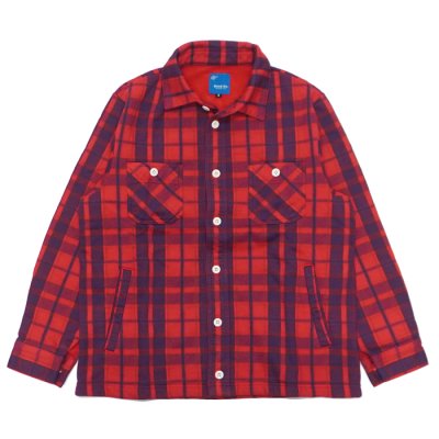 画像1: Good On（グッドオン）Flannel Check Sweat Shirt Jacket（フランネルチェックスウェットシャツジャケット）"9oz Nep Flannel" / Scarlet（スカーレット）