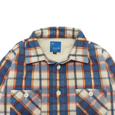 画像3: Good On（グッドオン）Flannel Check Sweat Shirt Jacket（フランネルチェックスウェットシャツジャケット）"9oz Nep Flannel" / Cream（クリーム）