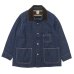 画像1: F.O.B FACTORY（エフオービーファクトリー）DENIM CHORE JACKET（デニムチョアジャケット）”BLANKET LINER” / Blue（ブルー） (1)