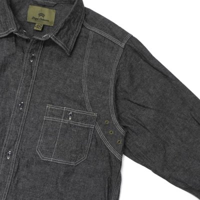 画像4: Nigel Cabourn（ナイジェル・ケーボン）NEW MEDICAL SHIRT（ニューメディカルシャツ）/ Black（ブラック）