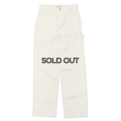画像1: F.O.B FACTORY（エフオービーファクトリー）HBT PAINTER PANTS（HBTペインターパンツ）"Wavy Herringbone" / Ecru（エクリュ）【裾上げ無料】
