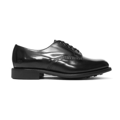 画像1: SANDERS（サンダース）Female Plain Toe Shoe Rubber Sole（レディース プレーントゥシューズ ラバーソール）/Black（ブラック）
