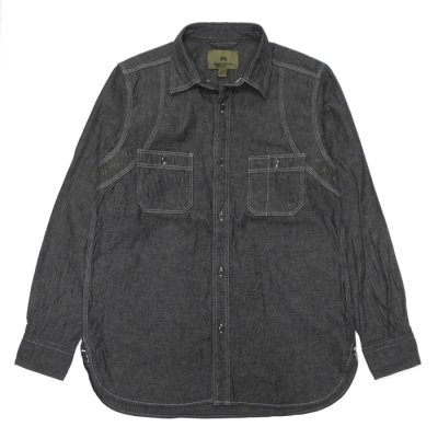 画像1: Nigel Cabourn（ナイジェル・ケーボン）NEW MEDICAL SHIRT（ニューメディカルシャツ）/ Black（ブラック）