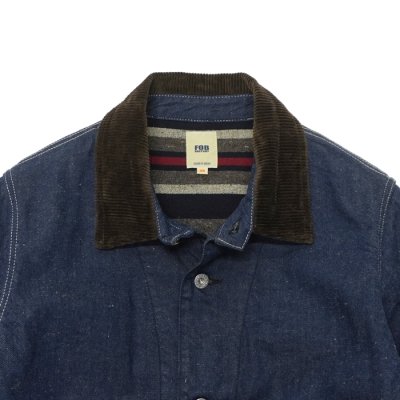 画像4: F.O.B FACTORY（エフオービーファクトリー）DENIM CHORE JACKET（デニムチョアジャケット）”BLANKET LINER” / Blue（ブルー）