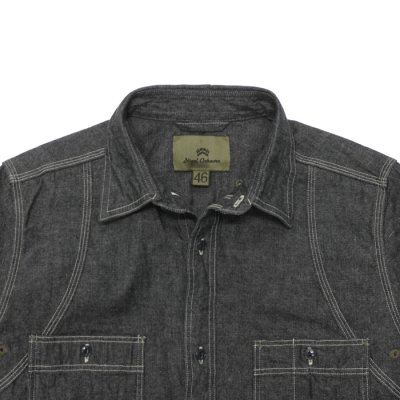 画像3: Nigel Cabourn（ナイジェル・ケーボン）NEW MEDICAL SHIRT（ニューメディカルシャツ）/ Black（ブラック）