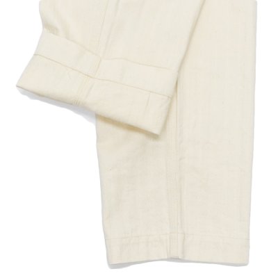 画像6: F.O.B FACTORY（エフオービーファクトリー）HBT PAINTER PANTS（HBTペインターパンツ）"Wavy Herringbone" / Ecru（エクリュ）【裾上げ無料】