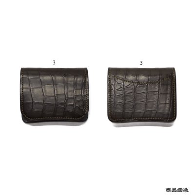 画像9: WILD SWANS（ワイルドスワンズ）Palm（パーム）コンパクトウォレット/チョコ"クロコダイル"×ブルー"ブッテーロ"