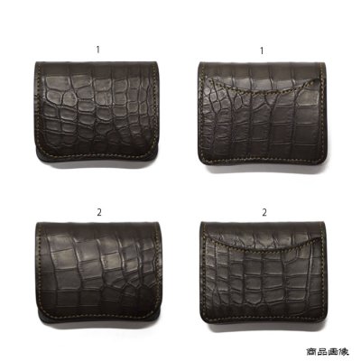 画像8: WILD SWANS（ワイルドスワンズ）Palm（パーム）コンパクトウォレット/チョコ"クロコダイル"×ブルー"ブッテーロ"
