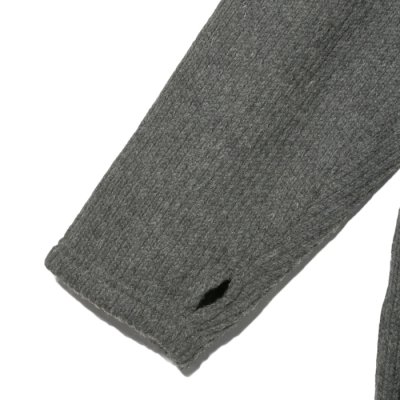 画像4: ENGINEERED GARMENTS（エンジニアードガーメンツ）Zip Moc Neck（ジップモックネック）"Wool Poly Nep Sweater Knit" / Charcoal（チャコール）