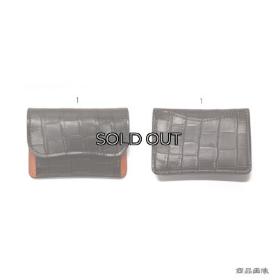 画像8: WILD SWANS（ワイルドスワンズ）TONGUE（タング）マルチコインケース/チョコ"クロコダイル"×オレンジ"ブッテーロ"