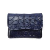 WILD SWANS（ワイルドスワンズ）TONGUE（タング）マルチコインケース/藍染"クロコダイル"×ブラック"サドルプルアップ"