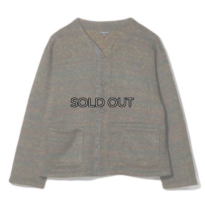 画像1: ENGINEERED GARMENTS（エンジニアードガーメンツ）KNIT CARDIGAN（ニットカーディガン）"Wool Poly Nep Sweater Knit" / Brown（ブラウン）