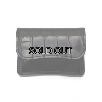 WILD SWANS（ワイルドスワンズ）TONGUE（タング）マルチコインケース/ブラック"クロコダイル"×ブラック"サドルプルアップ"