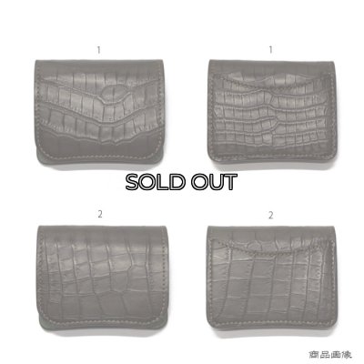 画像8: WILD SWANS（ワイルドスワンズ）Palm（パーム）コンパクトウォレット/チョコ"クロコダイル"×グリーン"ブッテーロ"