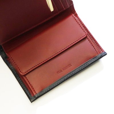 画像4: BEORMA（ベオーマ）3FOLD WALLET（3つ折りウォレット）"CHELSEA LEATHER" / Navy×Wine（ネイビー×ワイン）