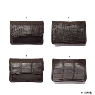 画像9: WILD SWANS（ワイルドスワンズ）TONGUE（タング）マルチコインケース/チョコ"クロコダイル"×ダークブラウン"イングリッシュブライドル"