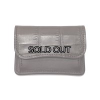 WILD SWANS（ワイルドスワンズ）TONGUE（タング）マルチコインケース/チョコ"クロコダイル"×ダークブラウン"イングリッシュブライドル"