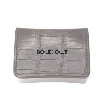 画像2: WILD SWANS（ワイルドスワンズ）TONGUE（タング）マルチコインケース/チョコ"クロコダイル"×ダークブラウン"イングリッシュブライドル"