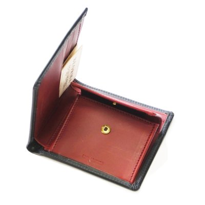 画像4: BEORMA（ベオーマ）NOTECASE（2つ折りウォレット）"CHELSEA LEATHER" / Navy×Wine（ネイビー×ワイン）