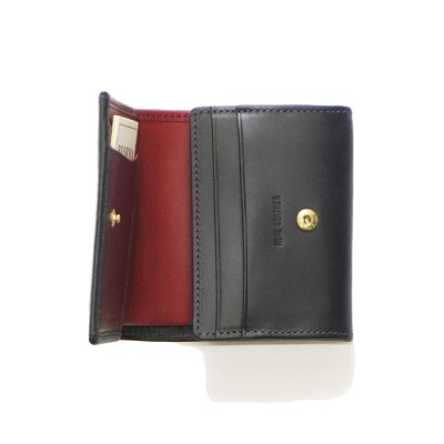 画像2: BEORMA（ベオーマ）COMPACT WALLET（コンパクトウォレット）"CHELSEA LEATHER" / Navy×Wine（ネイビー×ワイン）