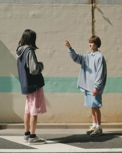 画像1: EVCON（エビコン）BORDER WIDE L/S TEE（ボーダーワイドロングスリーブTシャツ） / Black（ブラック）