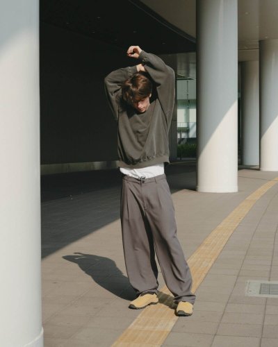 画像1: EVCON（エビコン）Pigment Crew Sweat（ピグメントクルースウェット）”Pigment Dye" / Black（ブラック）