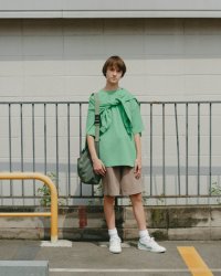 EVCON（エビコン）WIDE S/S TEE（ボーダーワイドショートスリーブTシャツ） / Black（ブラック）