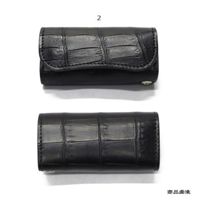 画像10: WILD SWANS（ワイルドスワンズ）CLIPPERIII（クリッパー3）キーケース"クロコダイル"/Black（ブラック）