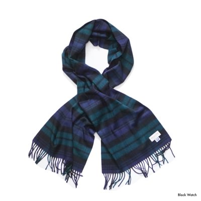 画像2: Johnstons of Elgin（ジョンストンズオブエルガン）Wovwn Scarf（ウーブンスカーフ）"Wool" / Black Watch（ブラックウォッチ）・Bronde（ブロンド）