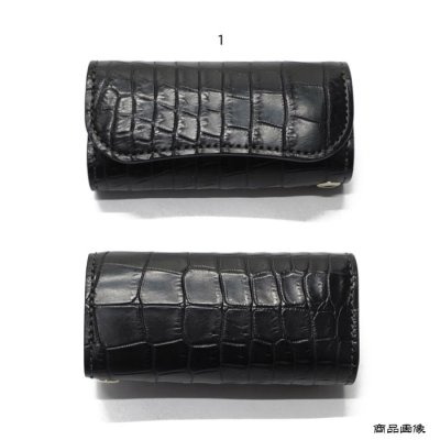 画像9: WILD SWANS（ワイルドスワンズ）CLIPPERIII（クリッパー3）キーケース"クロコダイル"/Black（ブラック）