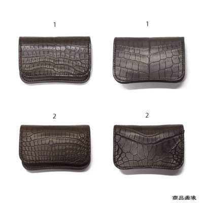 画像7: WILD SWANS（ワイルドスワンズ）GENERAL（ジェネラル）カードケース/チョコ"クロコダイル"×ダークブラウン"イングリッシュブライドル"