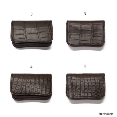 画像8: WILD SWANS（ワイルドスワンズ）GENERAL（ジェネラル）カードケース/チョコ"クロコダイル"×ダークブラウン"イングリッシュブライドル"