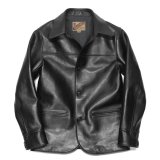 Y'2 LEATHER（ワイツーレザー）ANILIN STEER ROUNDED HEM CAR COAT（アニリンステアラウンデッドヘムカーコート）/ Black（ブラック）