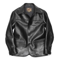 Y'2 LEATHER（ワイツーレザー）ANILIN STEER ROUNDED HEM CAR COAT（アニリンステアラウンデッドヘムカーコート）/ Black（ブラック）