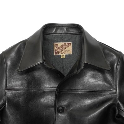 画像4: Y'2 LEATHER（ワイツーレザー）ANILIN STEER ROUNDED HEM CAR COAT（アニリンステアラウンデッドヘムカーコート）/ Black（ブラック）