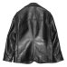 画像2: Y'2 LEATHER（ワイツーレザー）ANILIN STEER ROUNDED HEM CAR COAT（アニリンステアラウンデッドヘムカーコート）/ Black（ブラック） (2)