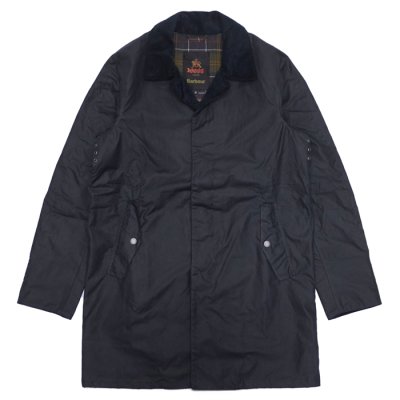 画像1: Barbour×BARACUTA（バブァー×バラクータ）Tyne Wax Coat（タインワックスコート）"Wax Cotton" / Navy（ネイビー）